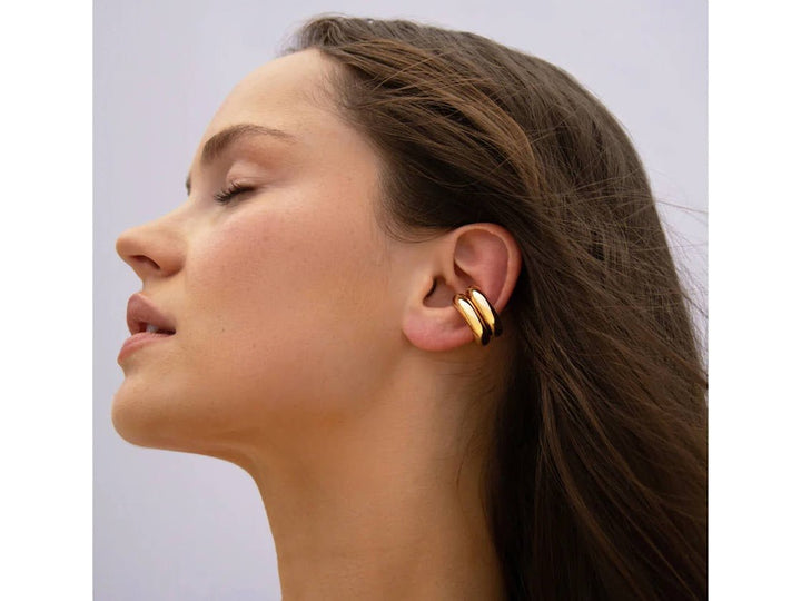 Gold Thick Rounded Ear Cuff
