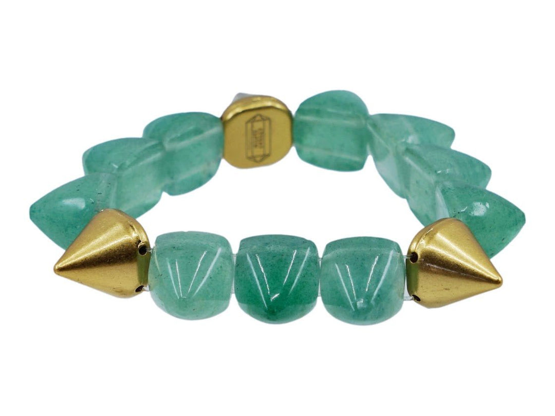Green Aventurine Luxe Spike Bracelet