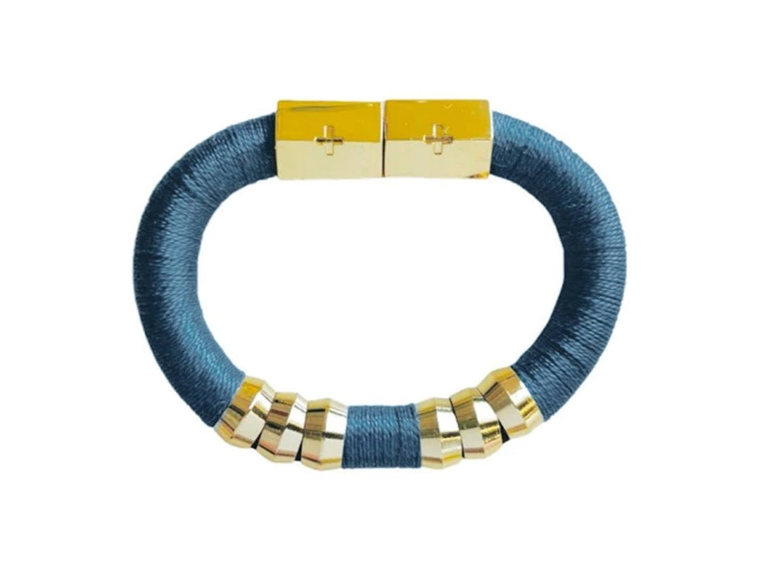 Classic Denim Blue Wrap Bracelet