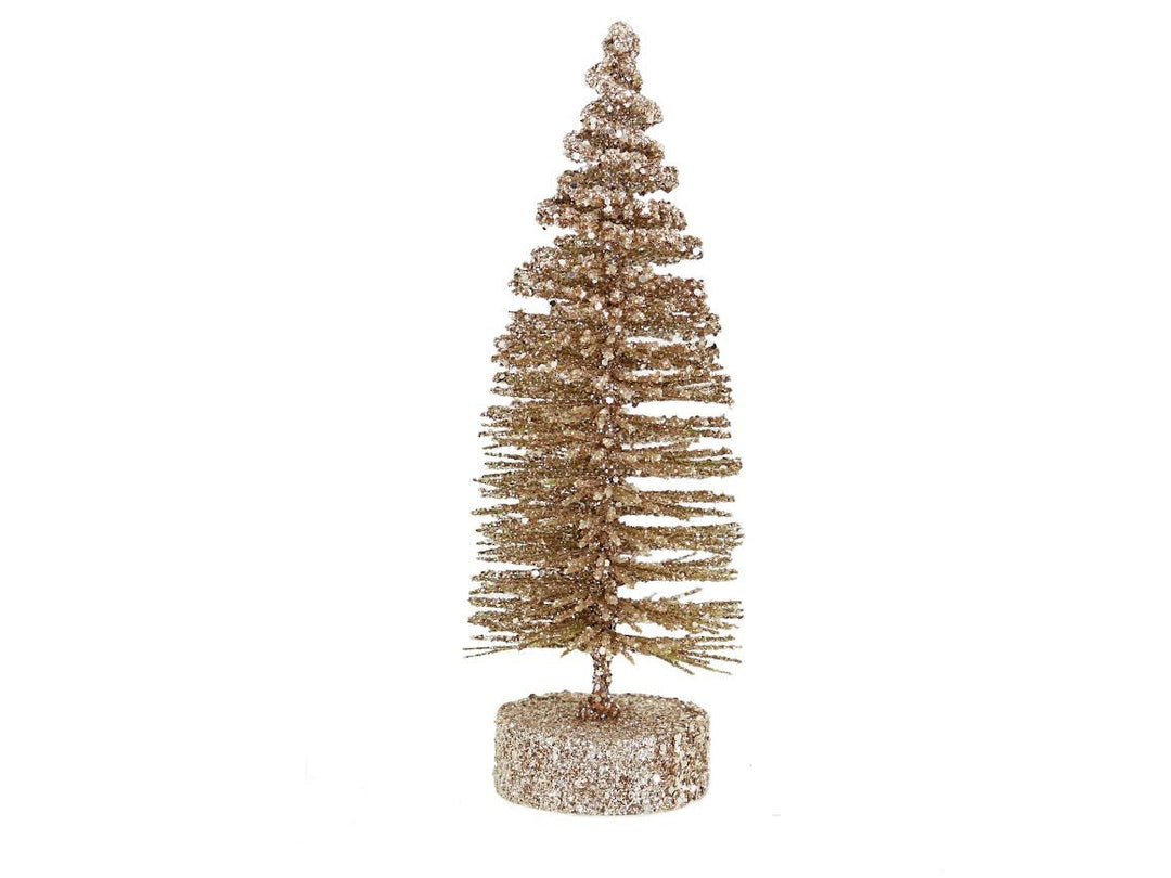 5-Inch Champagne Glitter Pine Tree