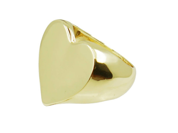 Gold Flat Heart Ring