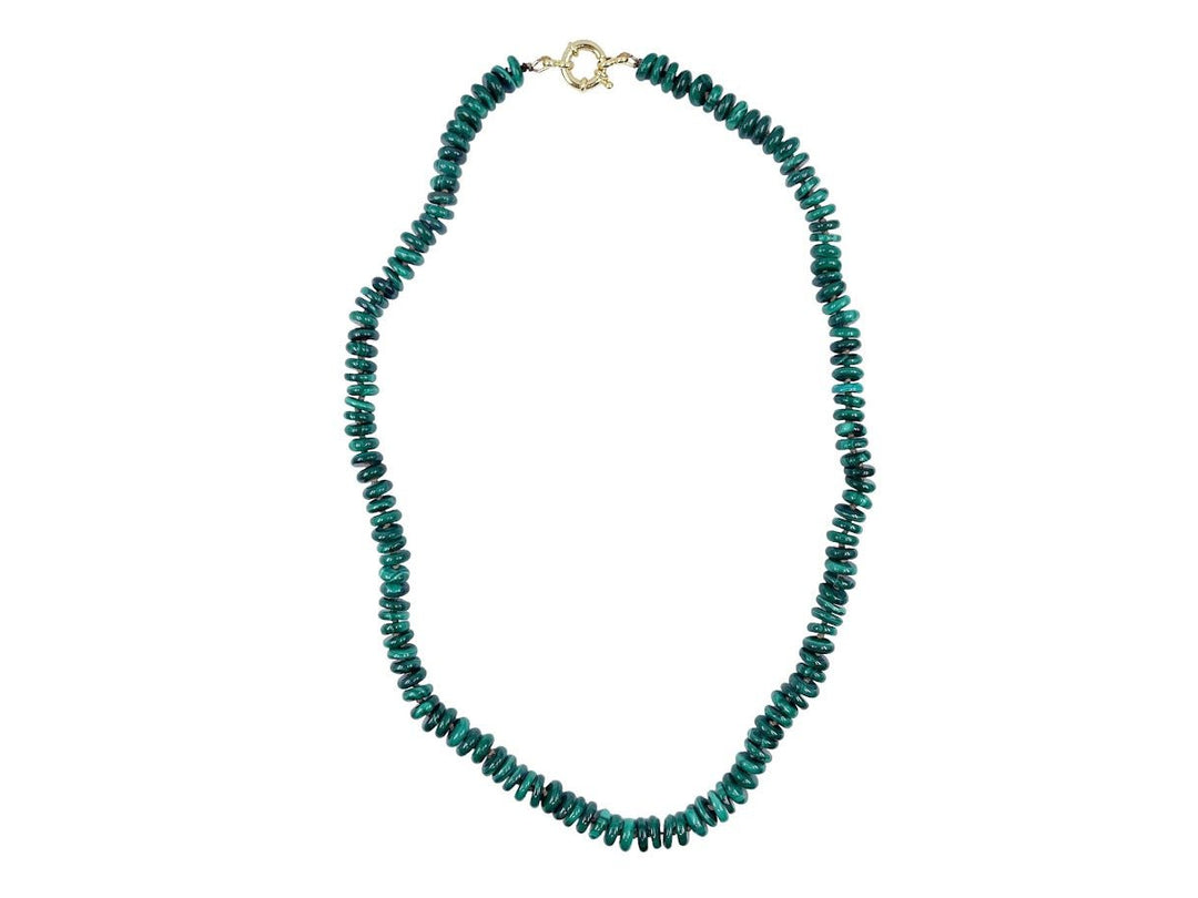 Smooth Roundel Malachite Strand Necklace