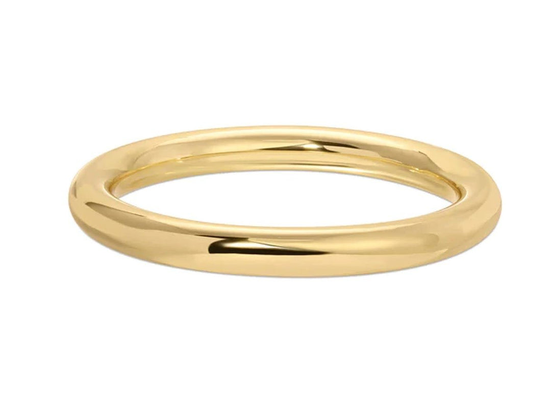 Wide Gold Hollow Tube Bangle