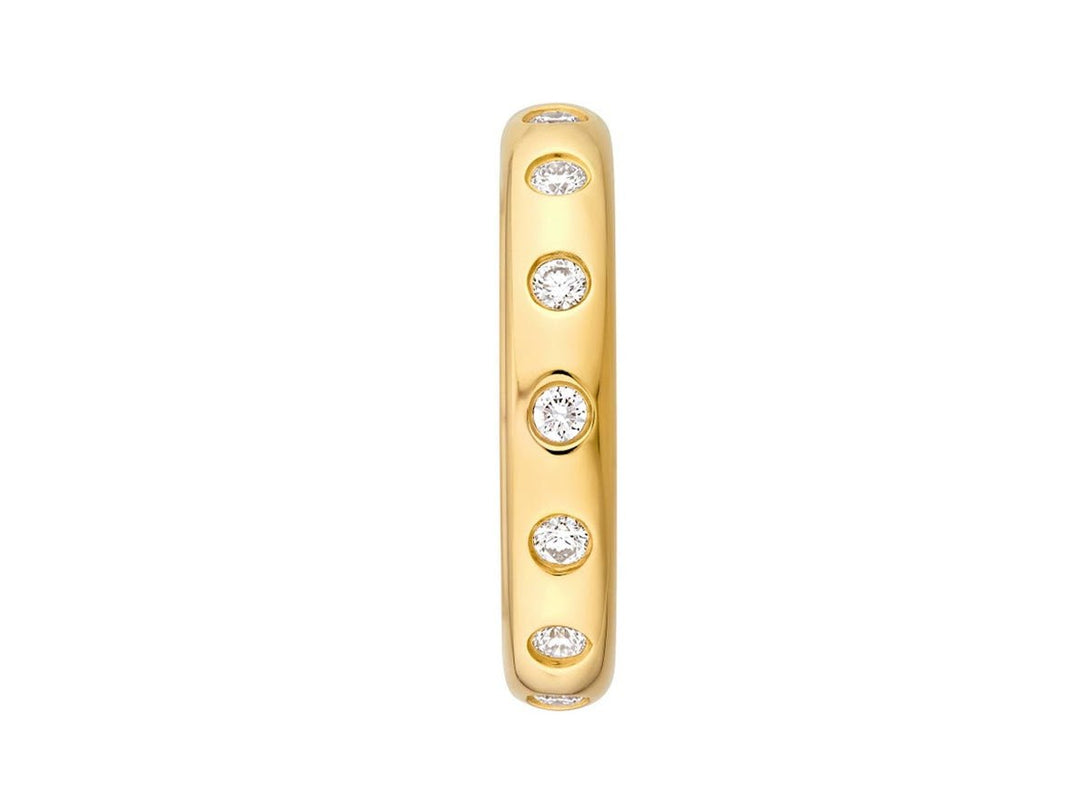 14k Band Ring with Round Diamonds
