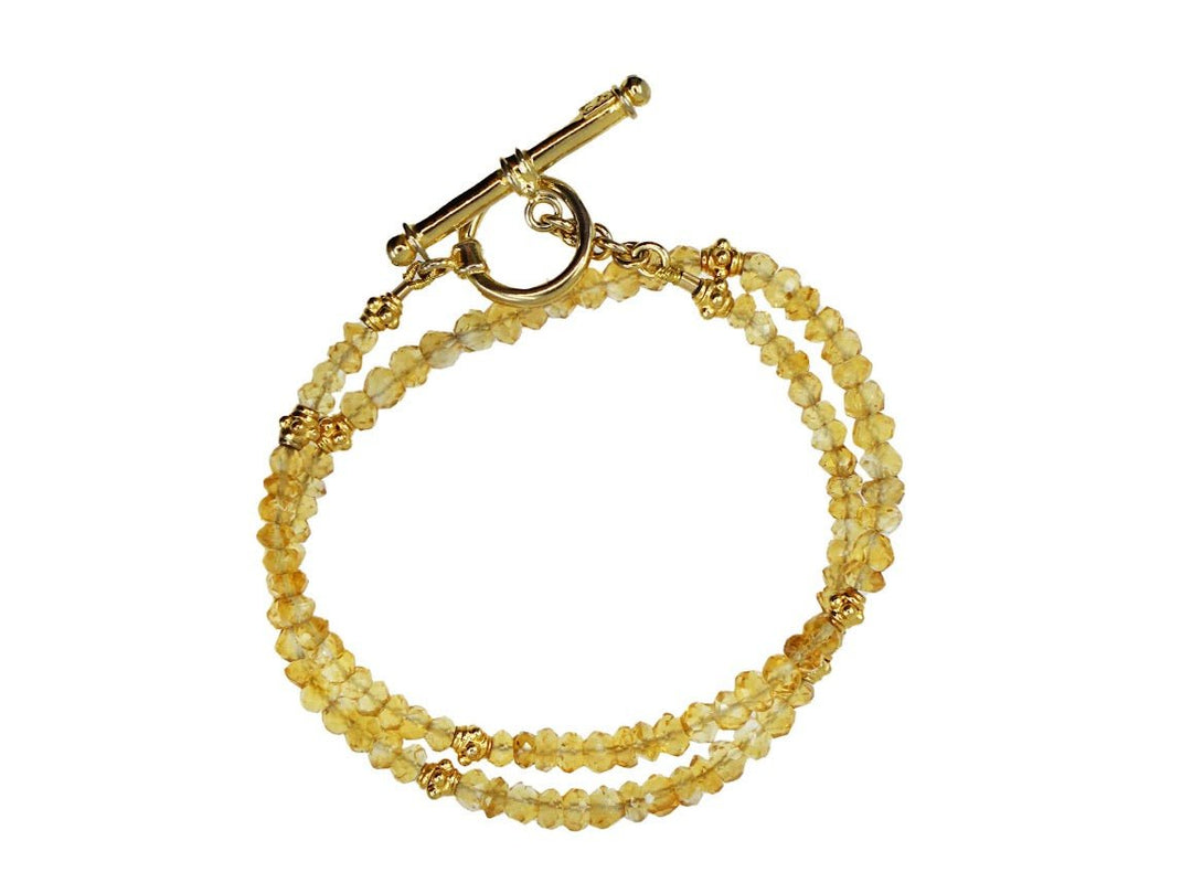 Double Wrap Citrine Bracelet