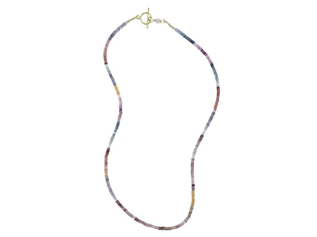 Spinel Strand Necklace with Toggle Closure