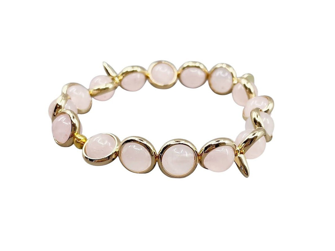 Rose Quartz Spike Bracelet