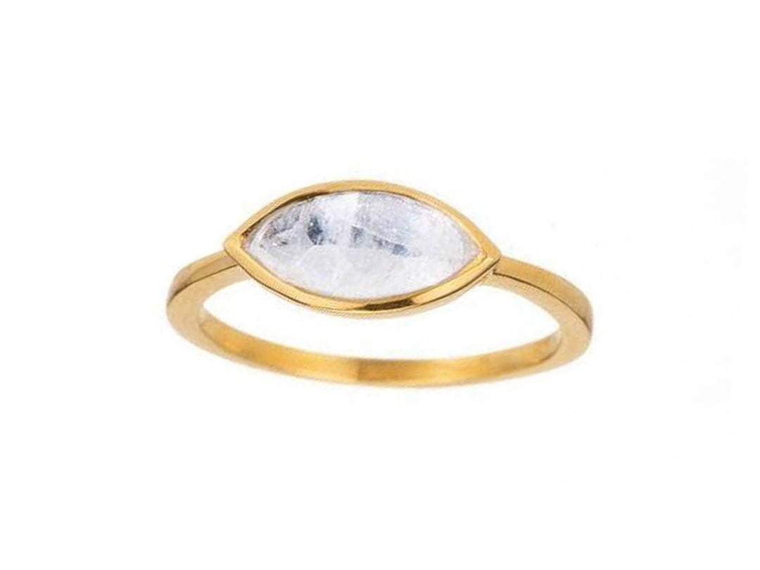 East-West Moonstone Ring
