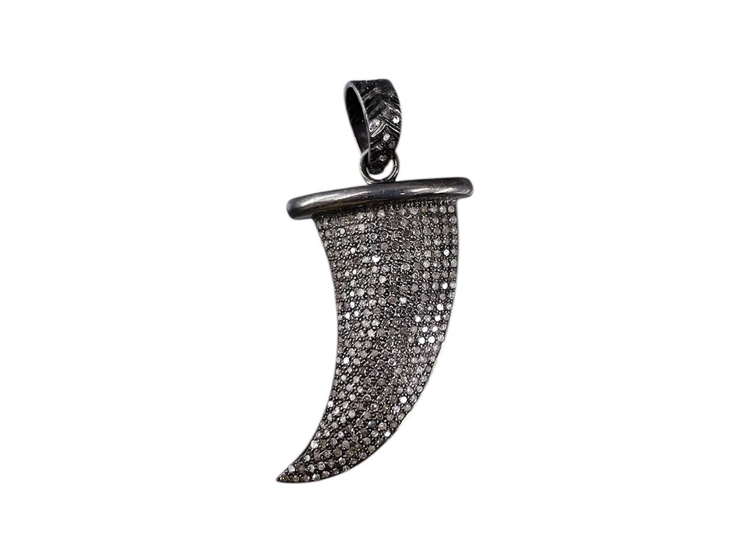 SS Elephant Tooth Charm with Diamonds