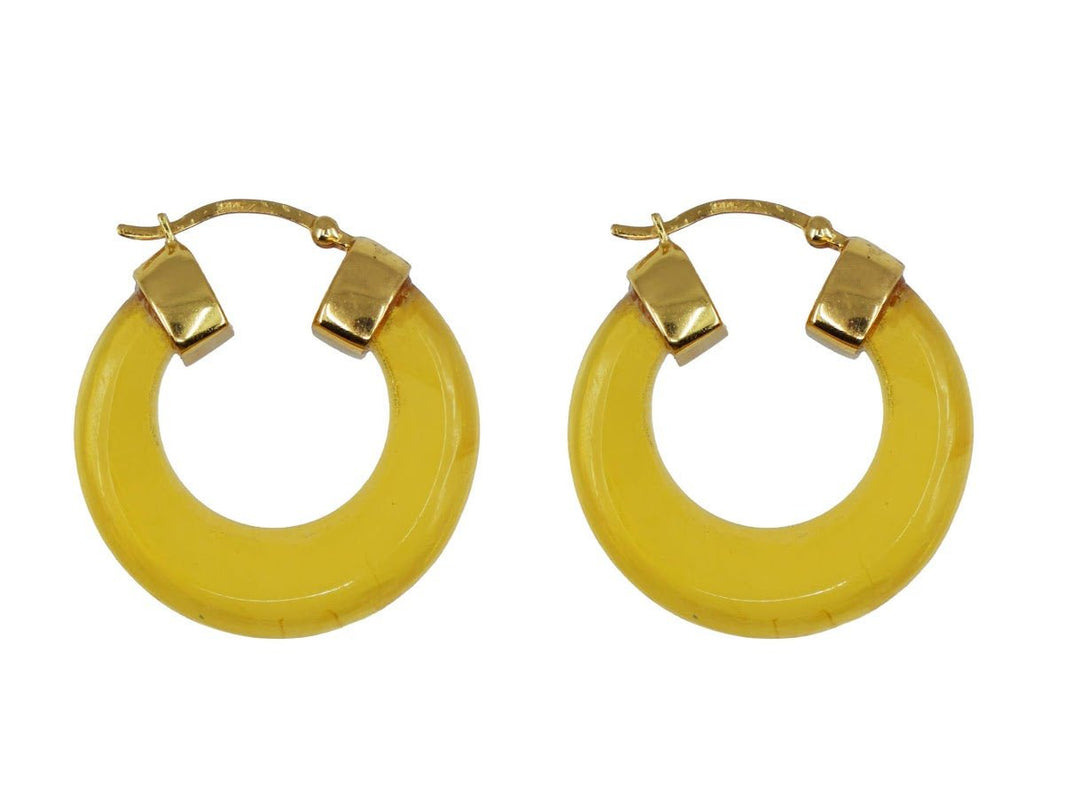 Citrine Crystal Hoop Earrings
