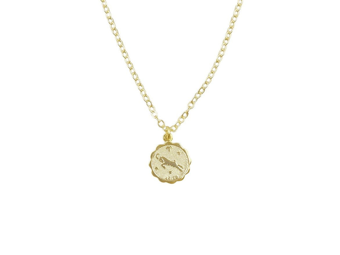 Gold Aries Charm Necklace