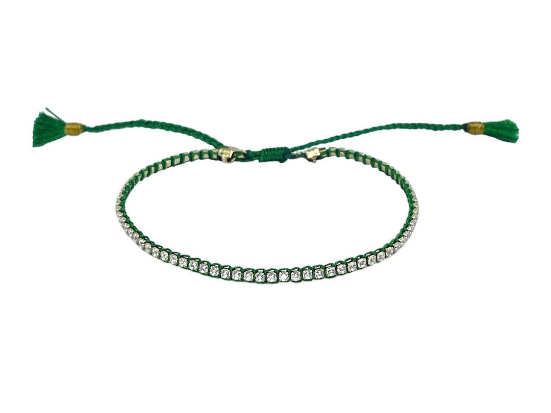 Green CZ Tennis Bracelet