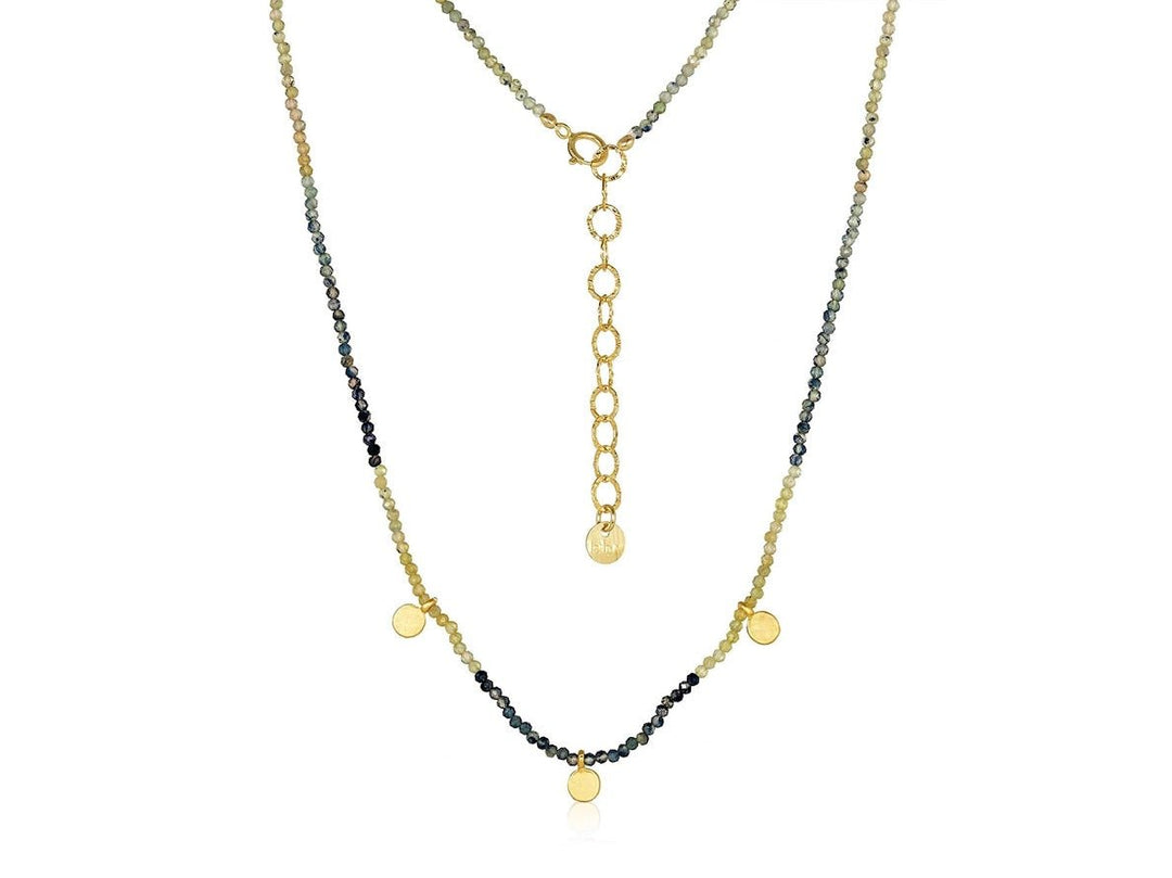 Petite Sapphire Necklace with Discs