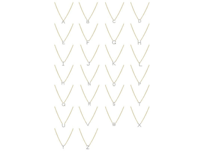 14k Diamond Initial Necklace