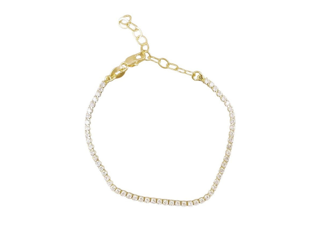 Gold and CZ Tennis Bracelet