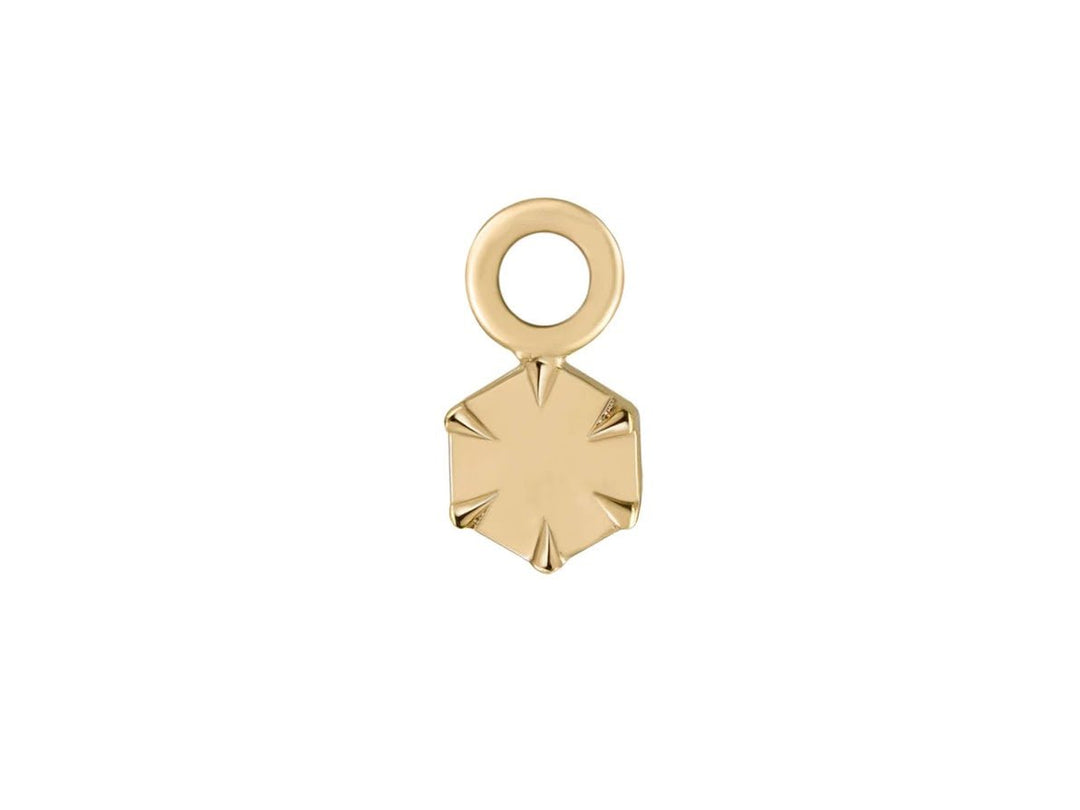 9k Hexagonal Drop Charm