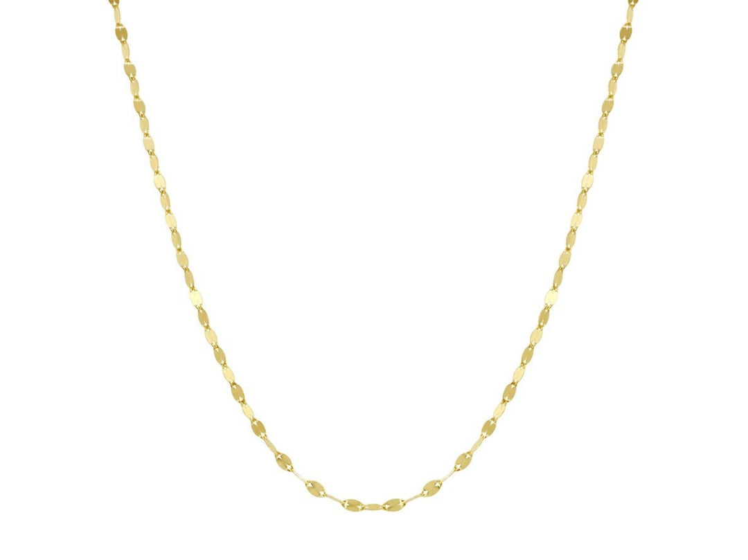 14k Flat Sequin Chain Necklace
