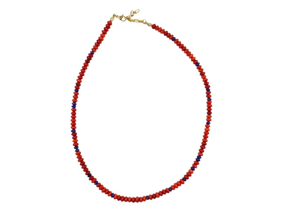 Red and Blue Jade Necklace