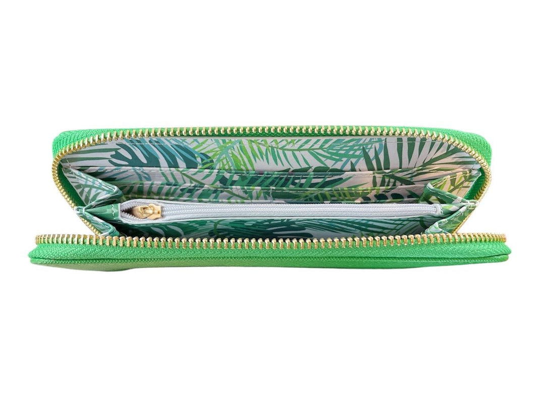 Green Vegan Leather Zip Purse/Wallet