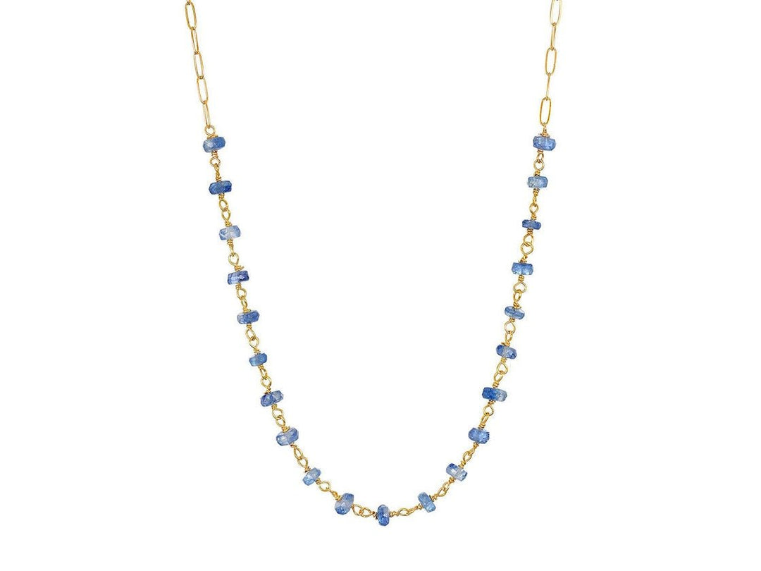 Kyanite Roundel Chain Necklace