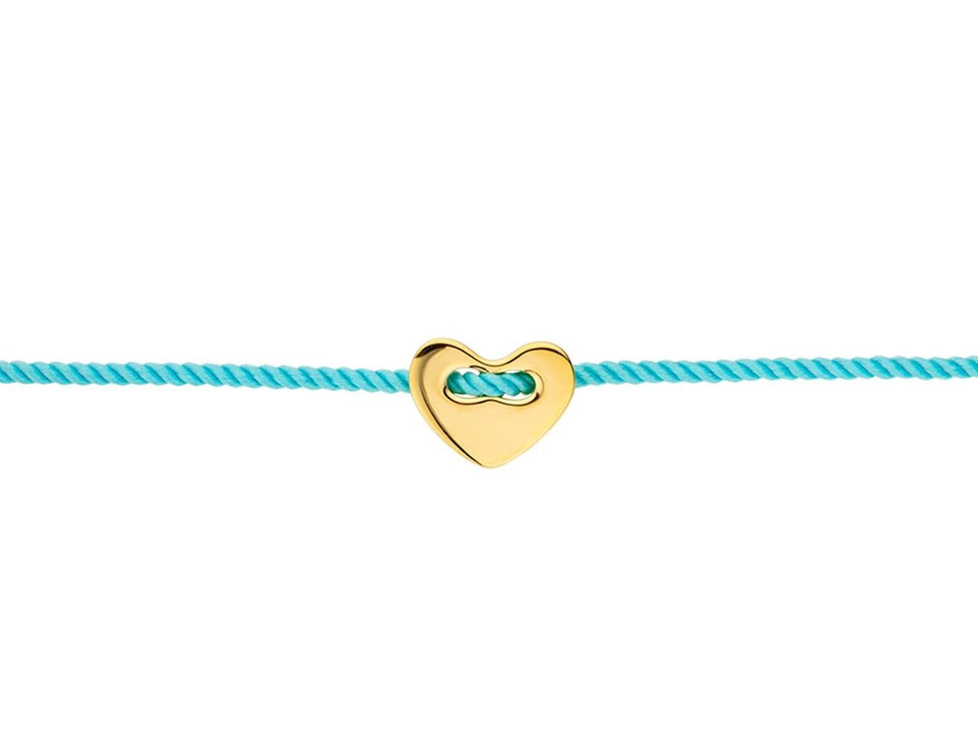 Turquoise Cord Bracelet with Heart