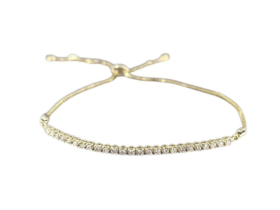 18k Half Diamond Tennis Bracelet