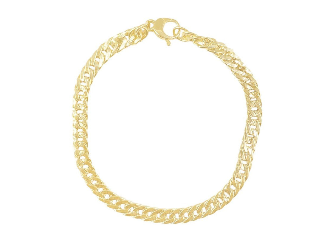 14k Flat Curb Chain Bracelet