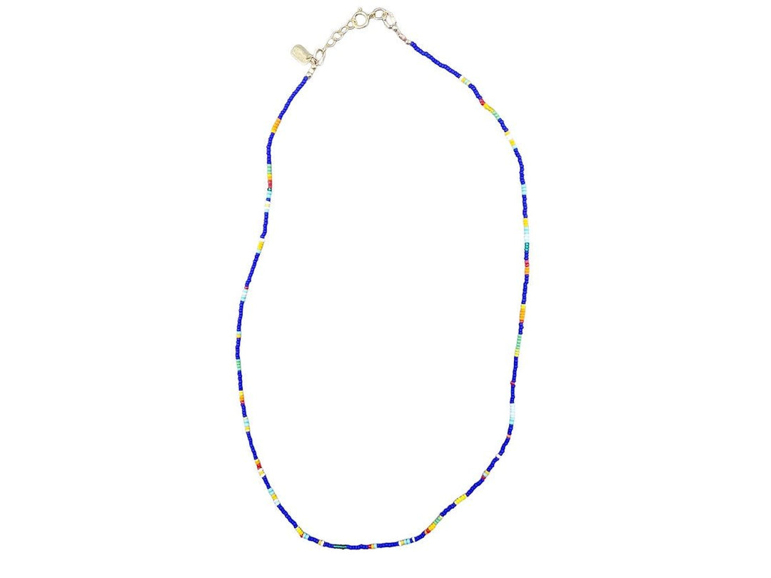 Vintage Venetian Micro Bead Necklace in Blue