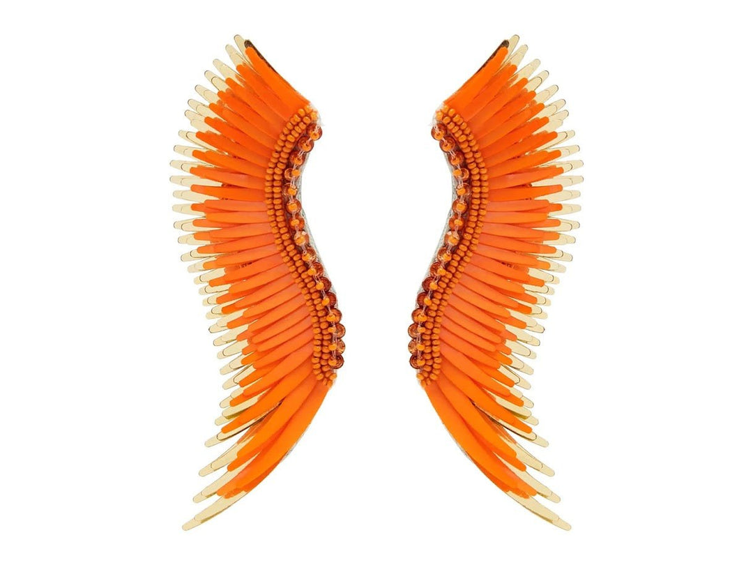 Orange and Gold Winged Earrings.