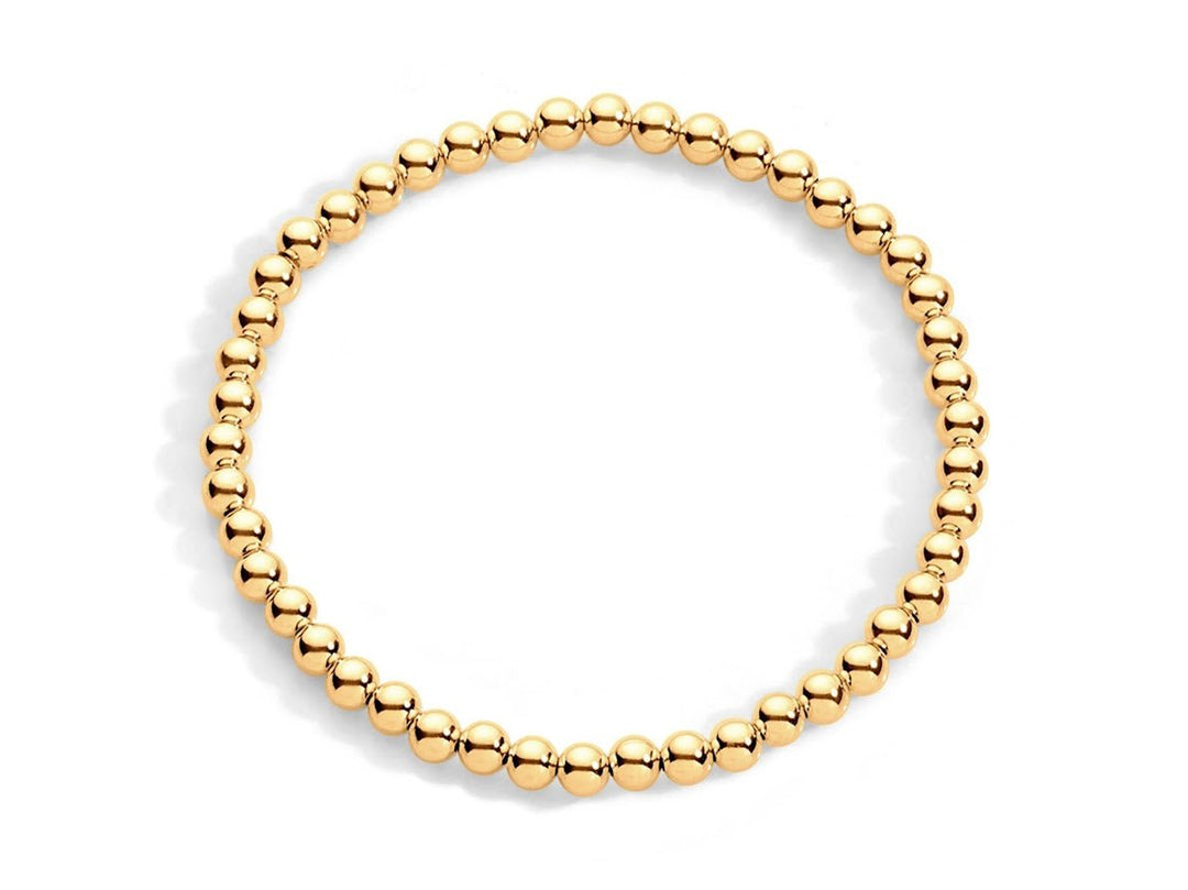 Gold 4mm Bead Bracelet