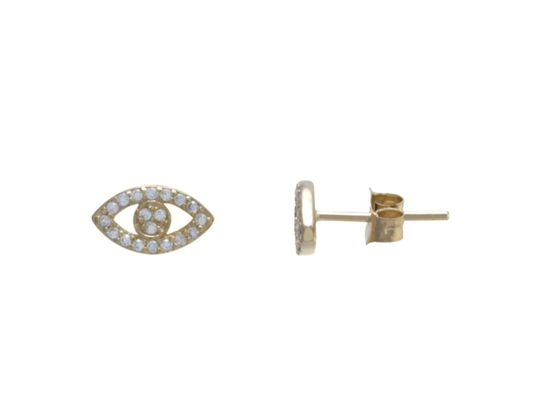 Evil Eye Studs with CZs