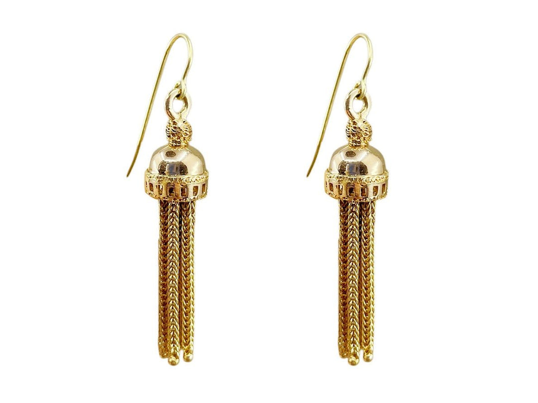 14k Victorian Tassel Earrings