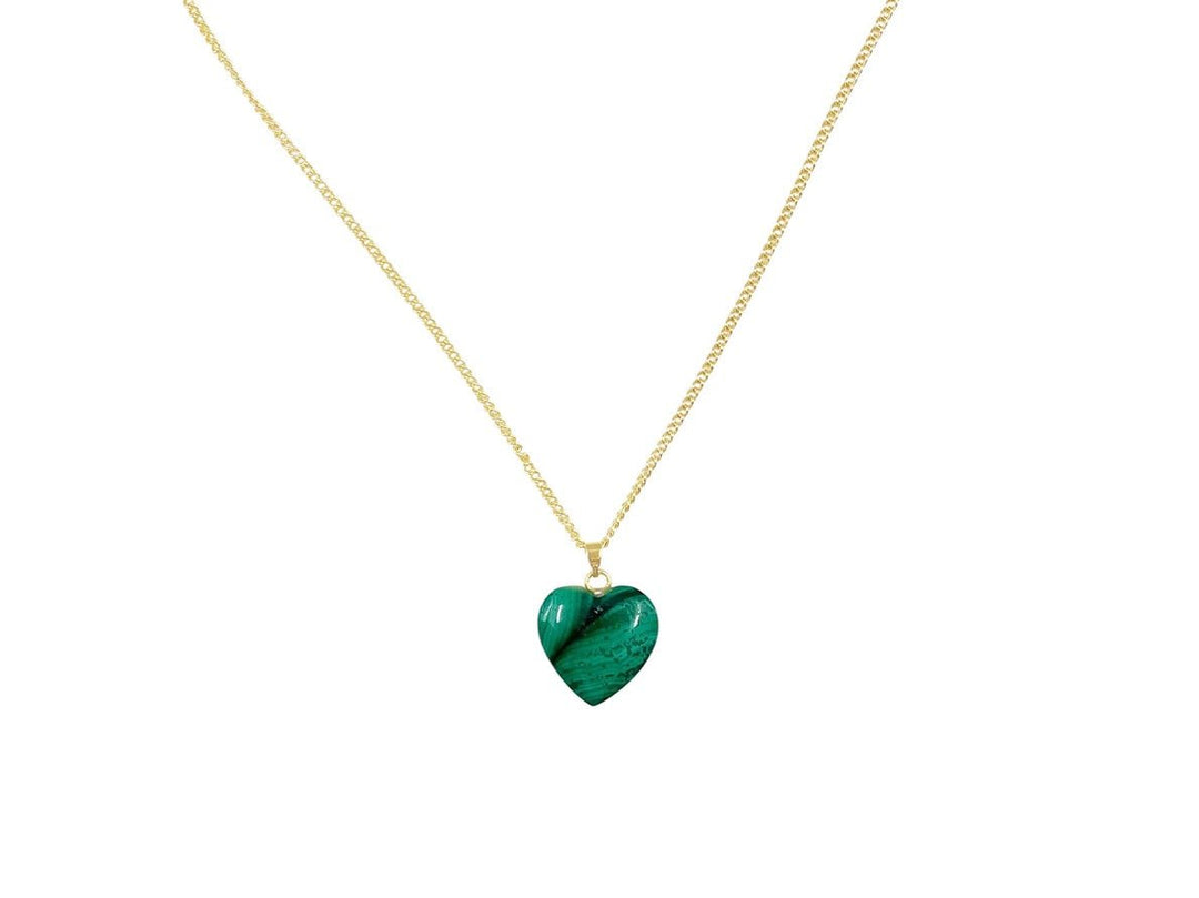 Malachite Heart Necklace