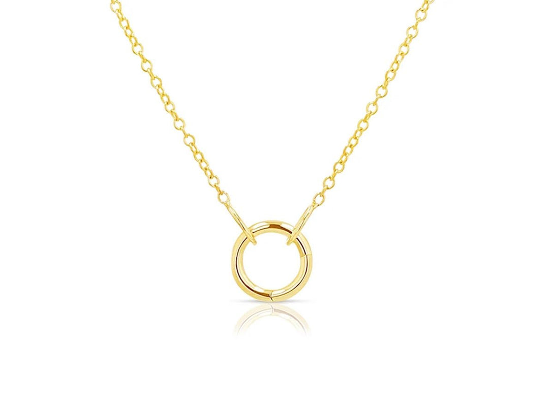 Gold Charm Holder Necklace