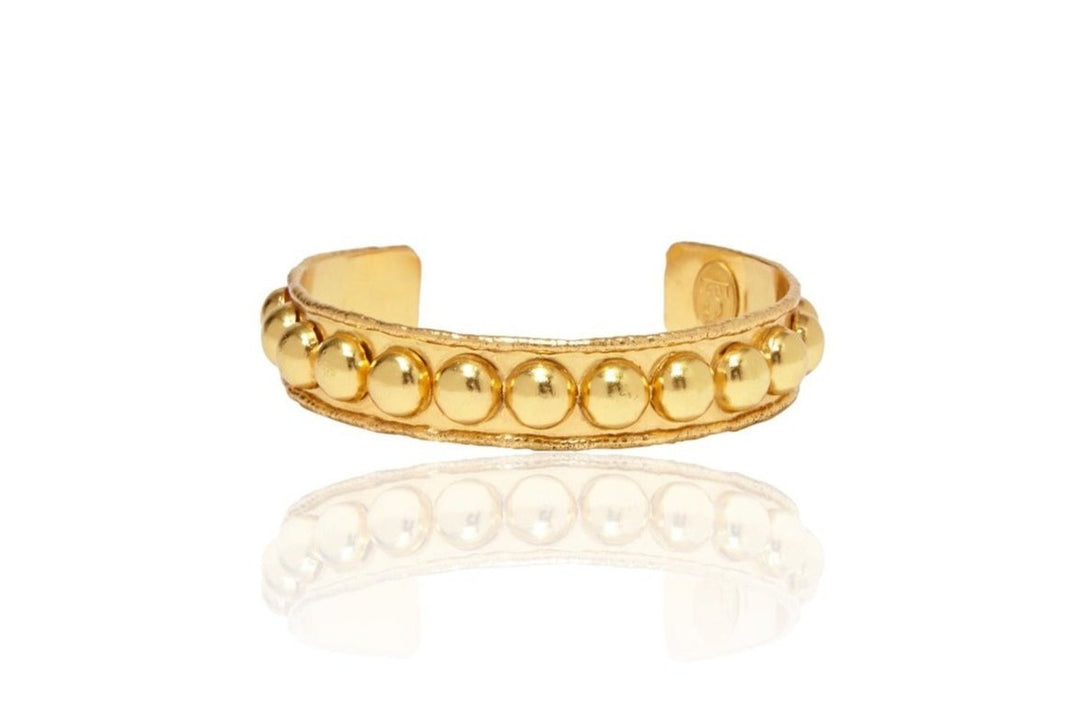 Gold Tribal Beaded Cuff