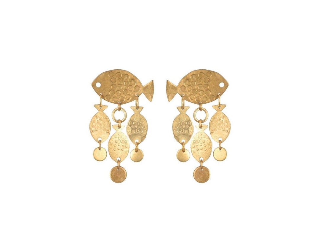 Brass Guppy Earrings
