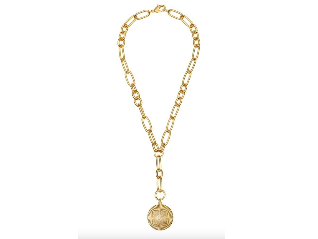 Sunburst Disc Necklace
