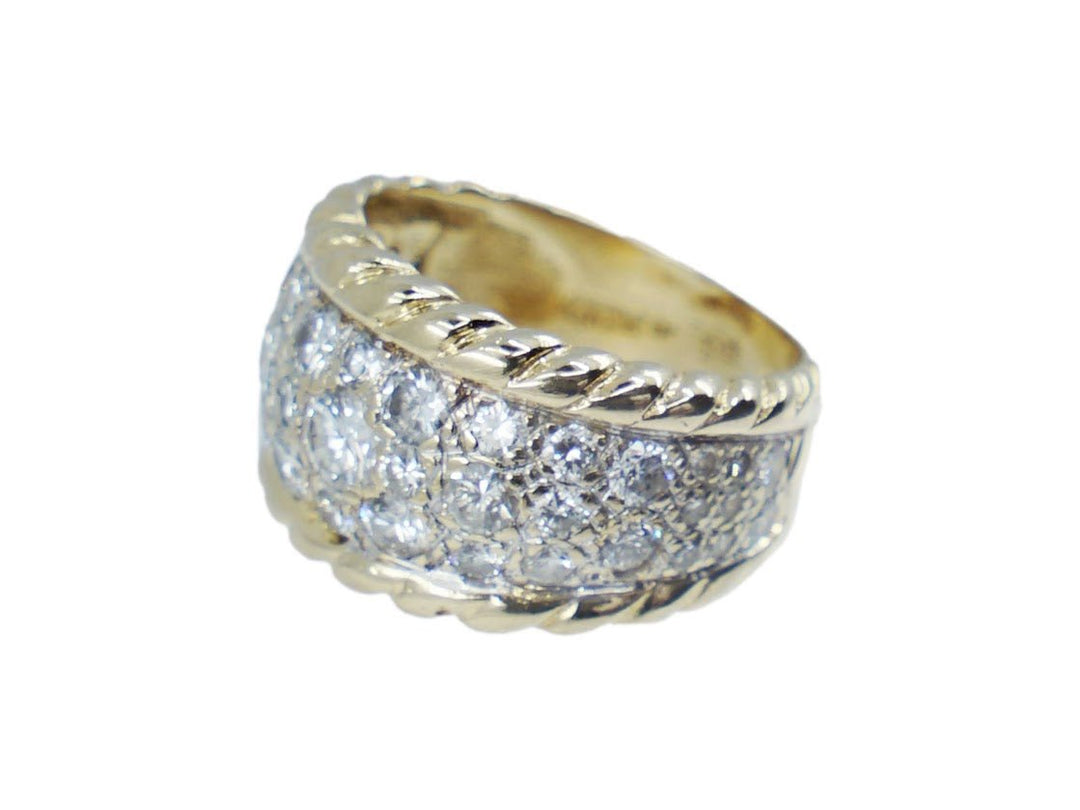 14k Gold 1970s Diamond Band