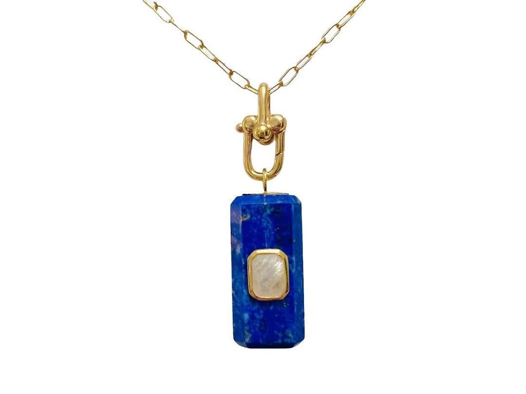 Lapis and MOP Pendant Necklace