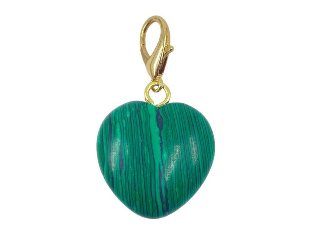 Malachite Heart Charm