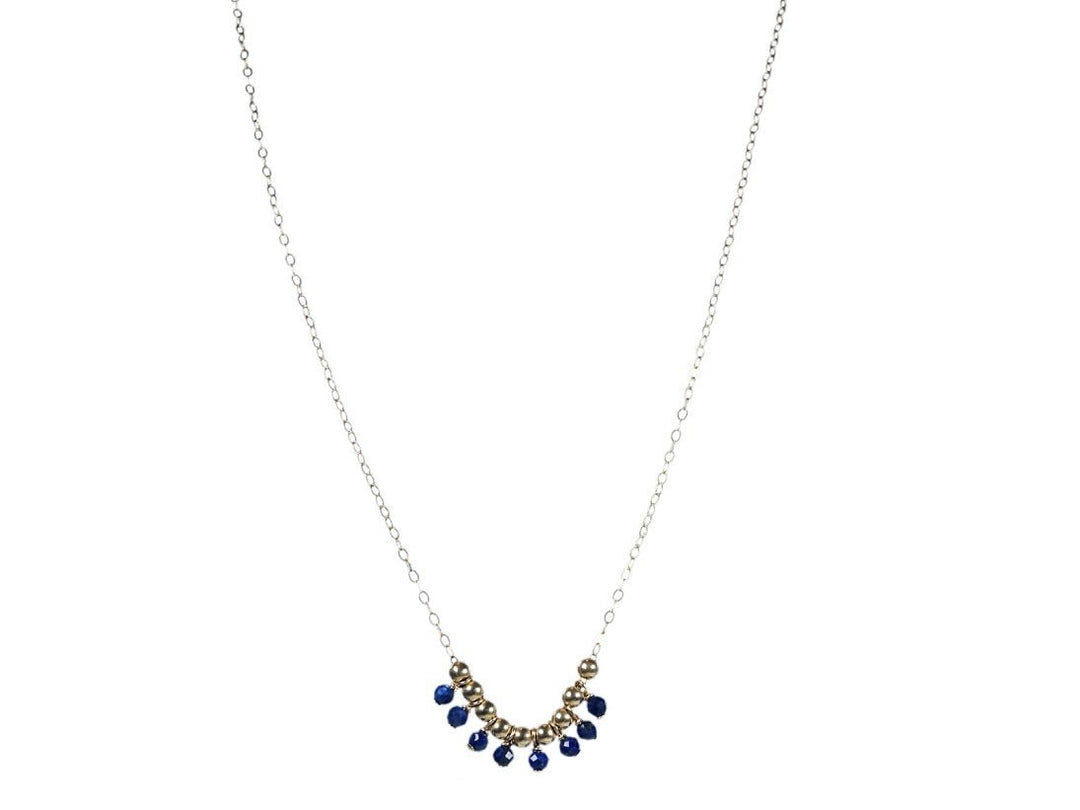 Delicate Lapis Fringe Necklace