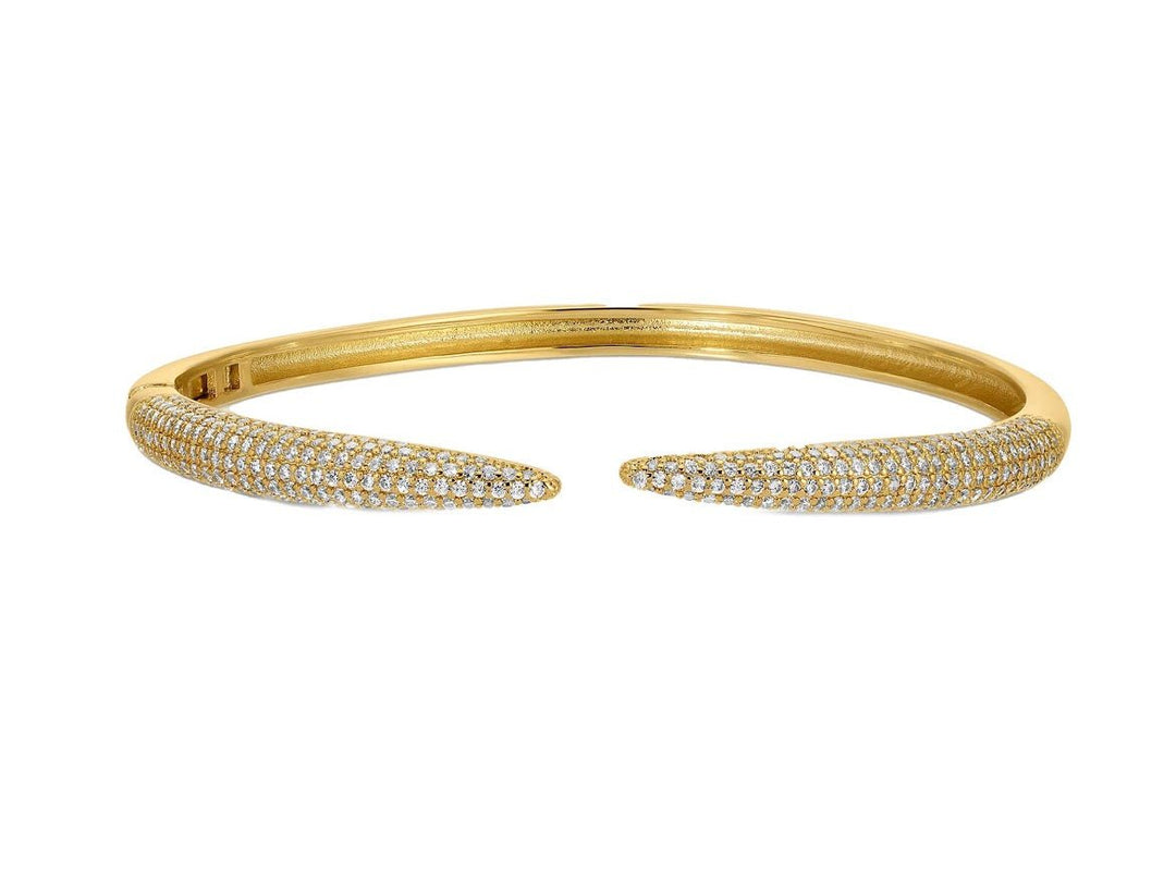 Gold Cuff with Scattered CZs