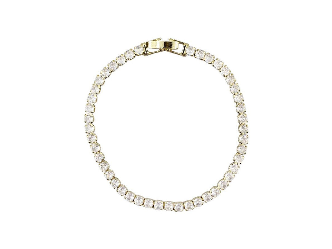Gold CZ Tennis Bracelet