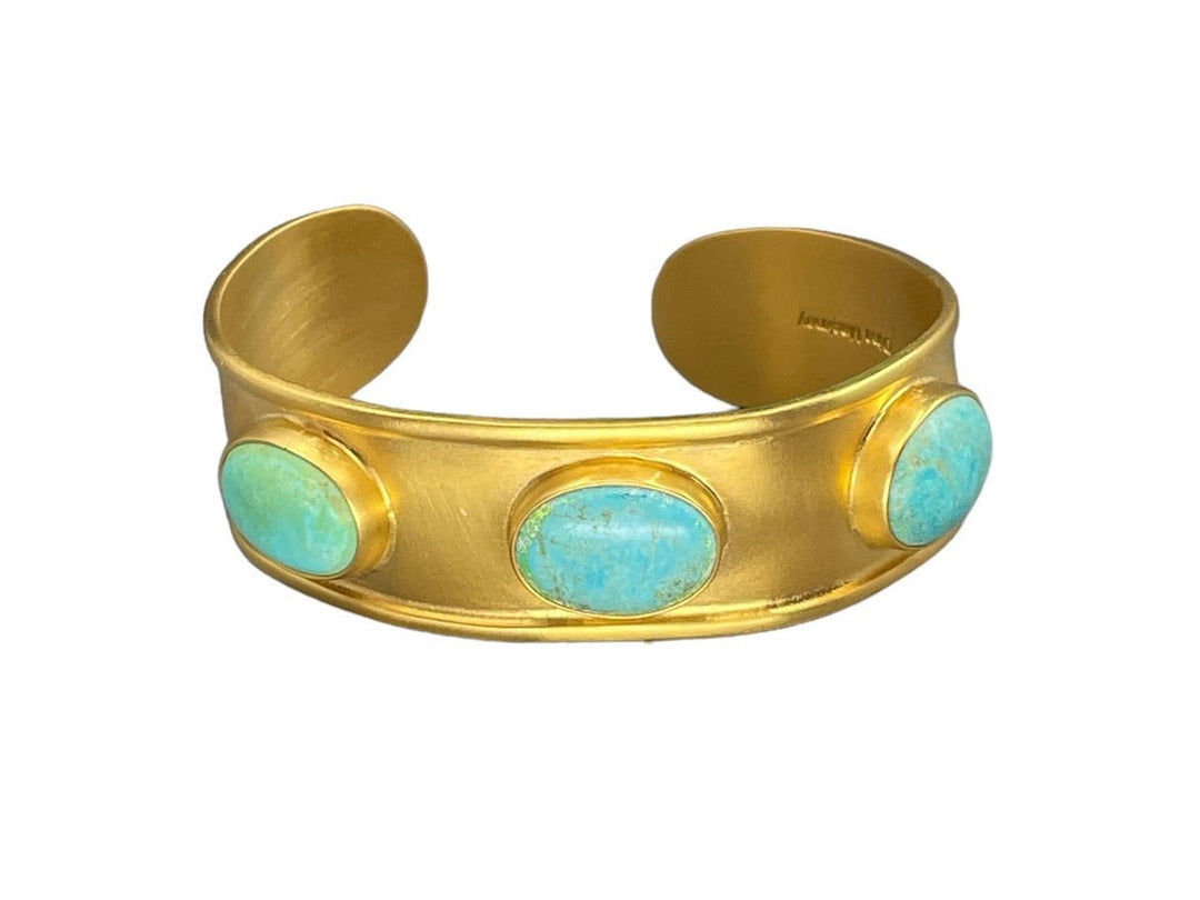 Turquoise Three-Stone Cuff