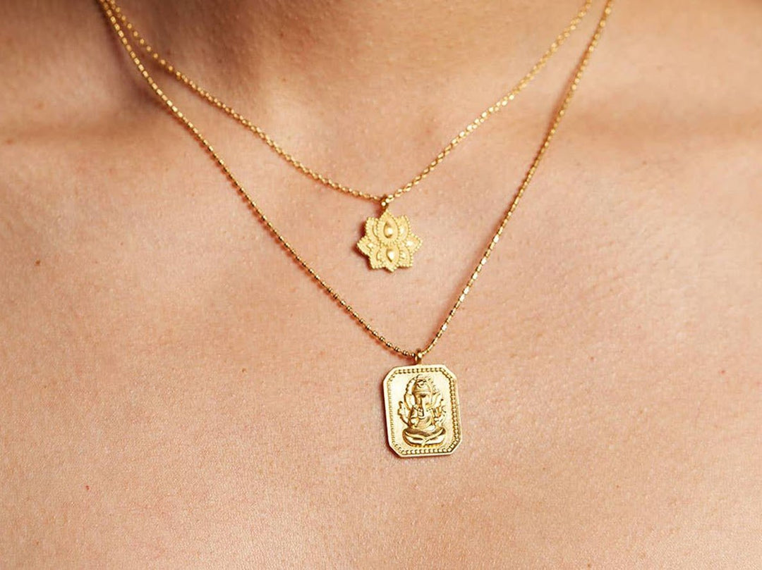 Gold Ganesha Charm Necklace