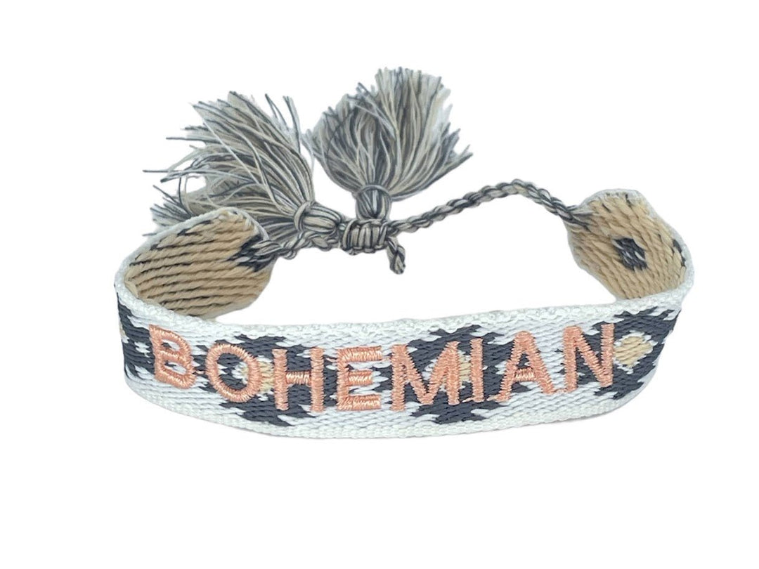 Pink, White, and Gray BOHEMIAN Bracelet