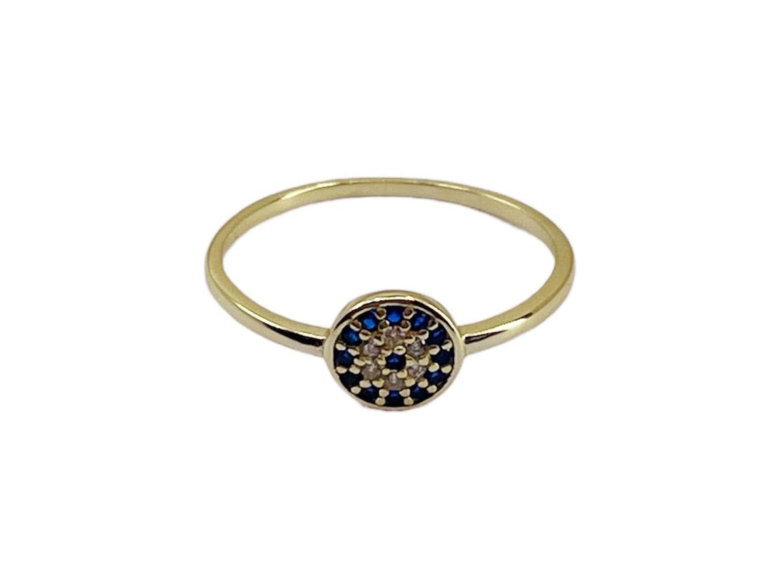Round Abstract Evil Eye Ring