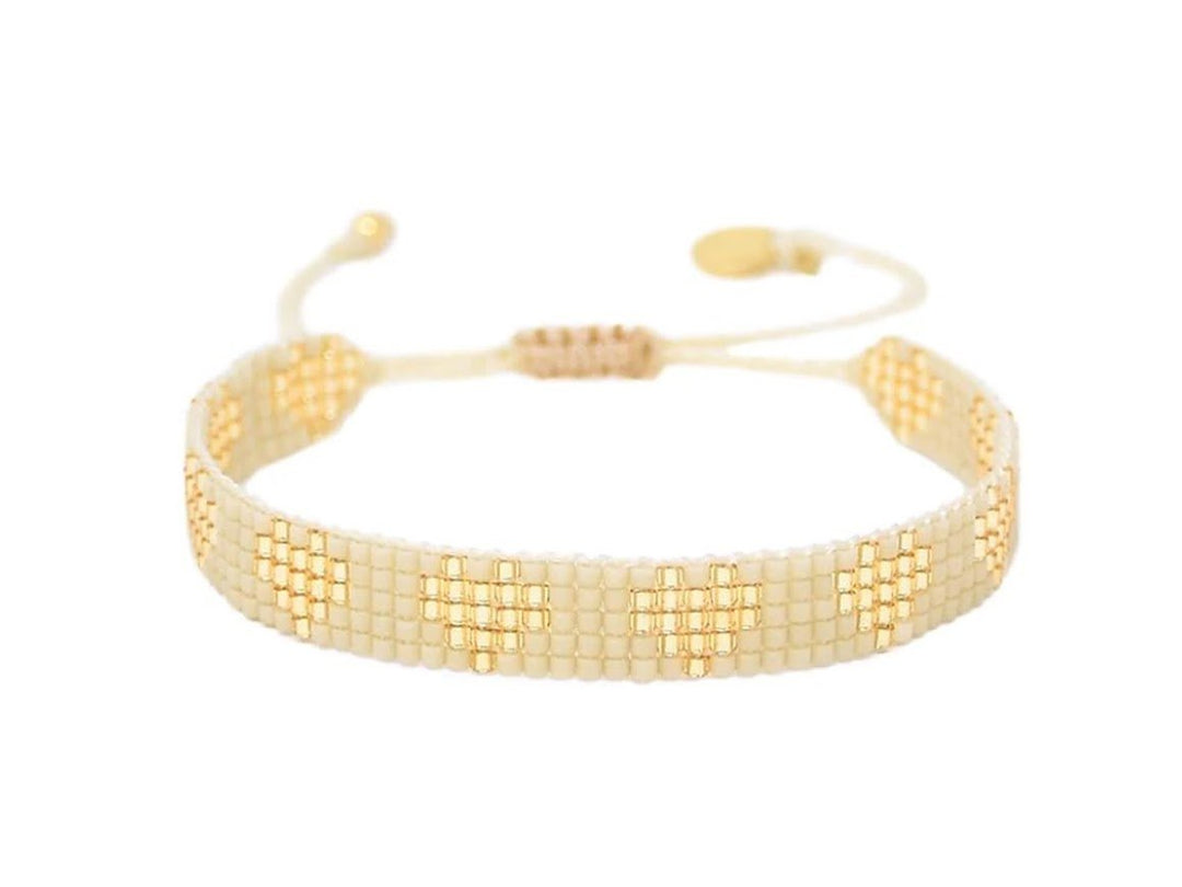 Line of Hearts Beaded Bracelet