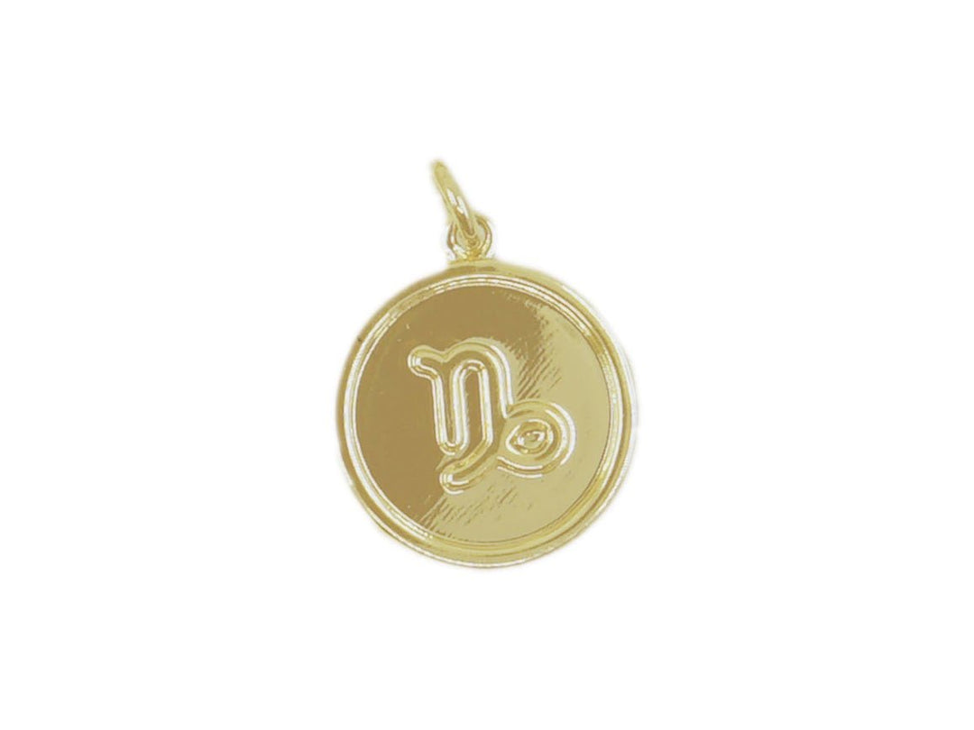 Small Round Capricorn Charm