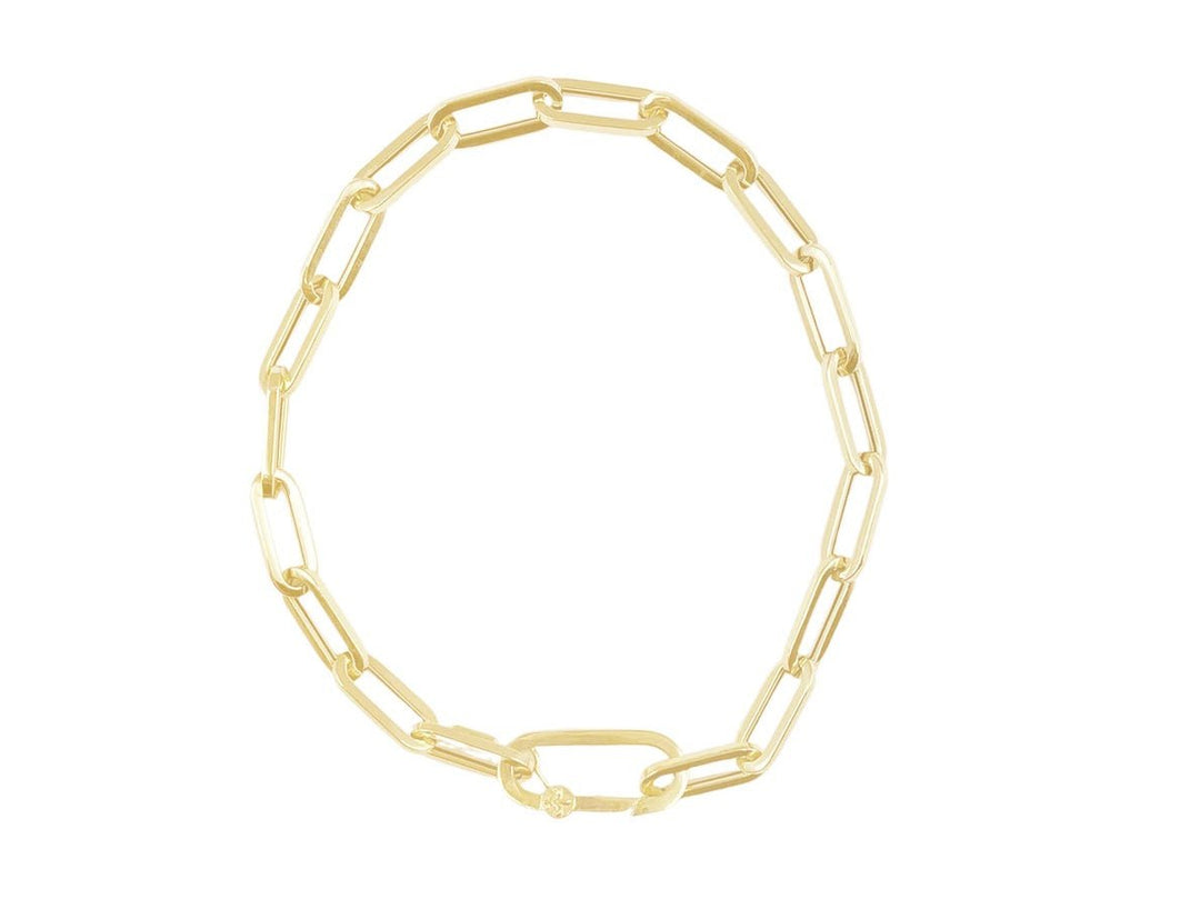 14k Medium Paperclip Chain Bracelet